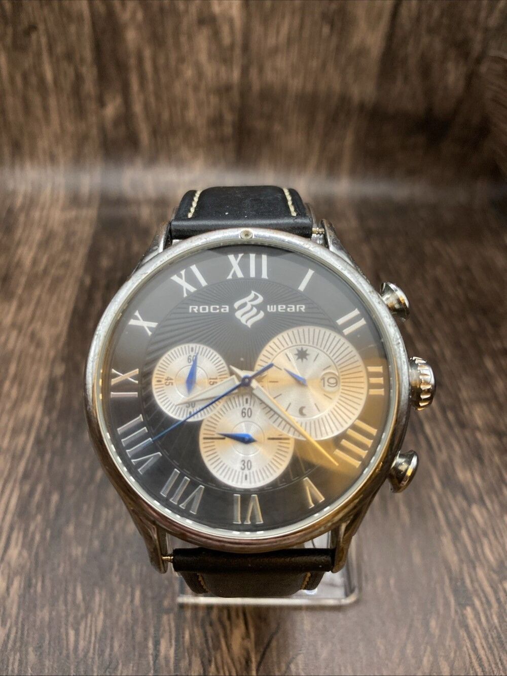 Rocawear RG105001 Men’s Chronograph Watch 44 mm Dial  New Battery